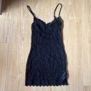 Edikted Black Lace Chemise Slip